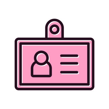 Kimlik kartı web simgesi illüstrasyonu 