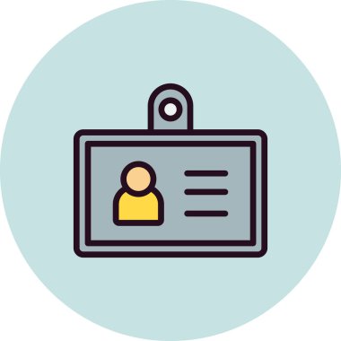 Kimlik kartı web simgesi illüstrasyonu 