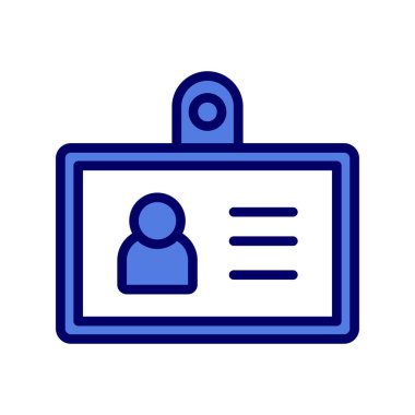 Kimlik kartı web simgesi illüstrasyonu 