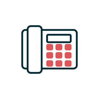 Sabit telefon. Web simgesi basit tasarım