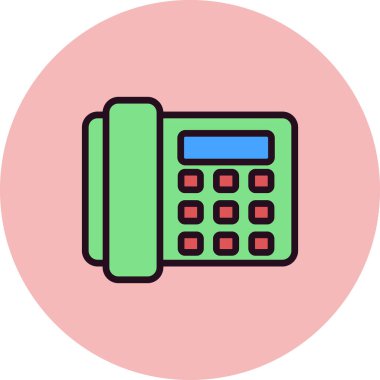 Sabit telefon. Web simgesi basit tasarım