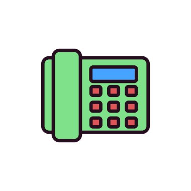 Sabit telefon. Web simgesi basit tasarım