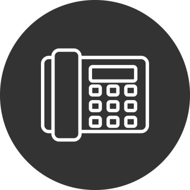 Sabit telefon. Web simgesi basit tasarım