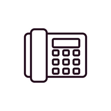 Sabit telefon. Web simgesi basit tasarım