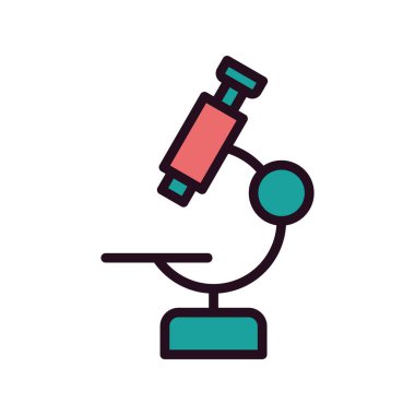 Eşsiz Mikroskop Vektör Kabartma Simgesi