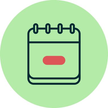 Bir takvim simgesinin vektör illüstrasyonu