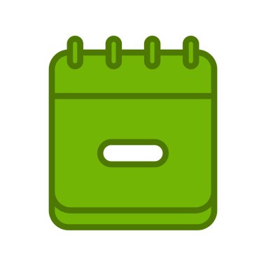 Bir takvim simgesinin vektör illüstrasyonu