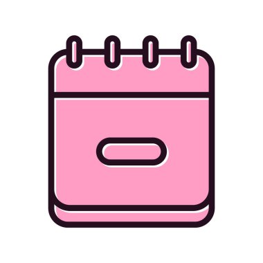 Bir takvim simgesinin vektör illüstrasyonu