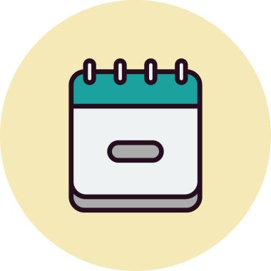 Bir takvim simgesinin vektör illüstrasyonu