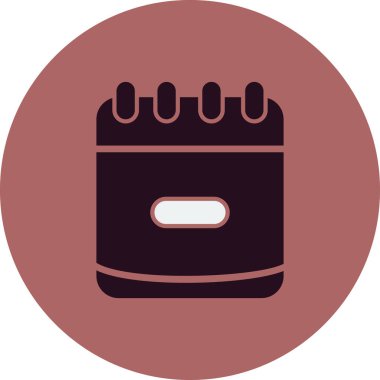 Bir takvim simgesinin vektör illüstrasyonu