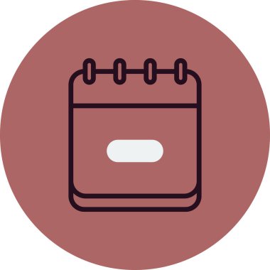 Bir takvim simgesinin vektör illüstrasyonu