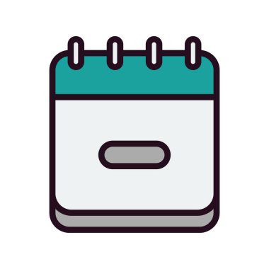 Bir takvim simgesinin vektör illüstrasyonu