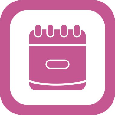 Bir takvim simgesinin vektör illüstrasyonu