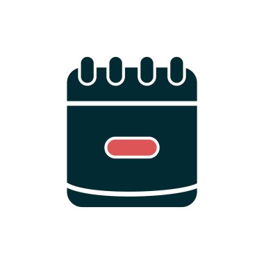 Bir takvim simgesinin vektör illüstrasyonu