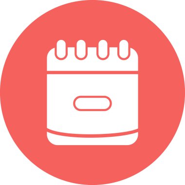 Bir takvim simgesinin vektör illüstrasyonu