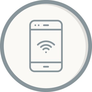 Cep telefonu simgesi, düz vektör çizimi