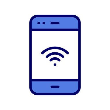 Cep telefonu simgesi, düz vektör çizimi