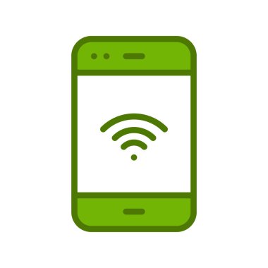 Cep telefonu simgesi, düz vektör çizimi