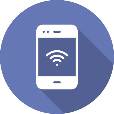 Cep telefonu simgesi, düz vektör çizimi