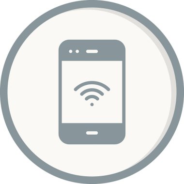 Cep telefonu simgesi, düz vektör çizimi