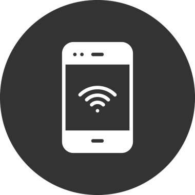 Cep telefonu simgesi, düz vektör çizimi