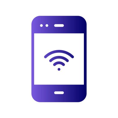 Cep telefonu simgesi, düz vektör çizimi