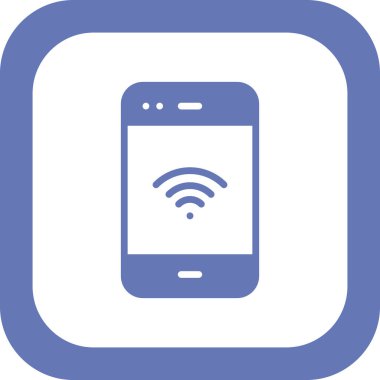 Cep telefonu simgesi, düz vektör çizimi