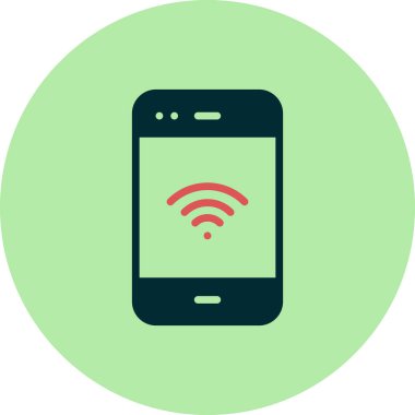 Cep telefonu simgesi, düz vektör çizimi