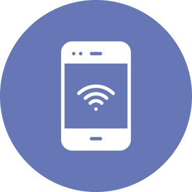 Cep telefonu simgesi, düz vektör çizimi