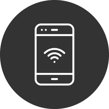 Cep telefonu simgesi, düz vektör çizimi