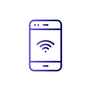 Cep telefonu simgesi, düz vektör çizimi