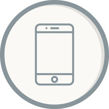 Cep telefonu simgesi, düz vektör çizimi