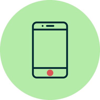 Cep telefonu simgesi, düz vektör çizimi