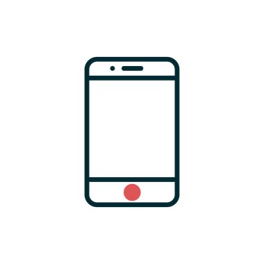 Cep telefonu simgesi, düz vektör çizimi