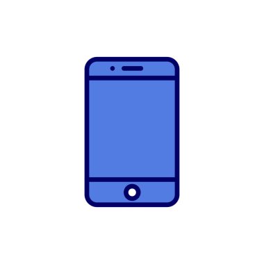 Cep telefonu simgesi, düz vektör çizimi