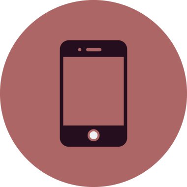 Cep telefonu simgesi, düz vektör çizimi