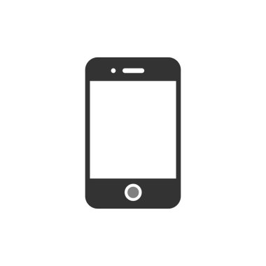 Cep telefonu simgesi, düz vektör çizimi