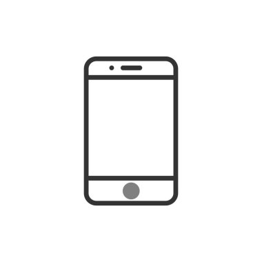 Cep telefonu simgesi, düz vektör çizimi