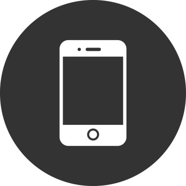 Cep telefonu simgesi, düz vektör çizimi