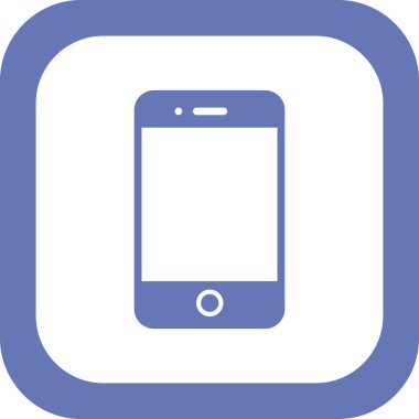 Cep telefonu simgesi, düz vektör çizimi
