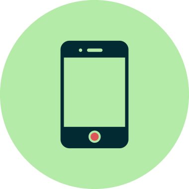 Cep telefonu simgesi, düz vektör çizimi