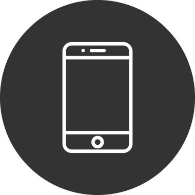 Cep telefonu simgesi, düz vektör çizimi