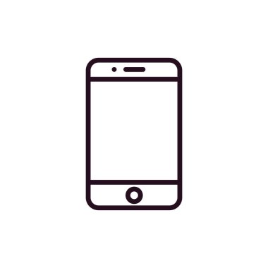 Cep telefonu simgesi, düz vektör çizimi