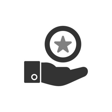 reyting ikonu. Kaliteli vektör sembolü ve web tasarımının basit gösterimi