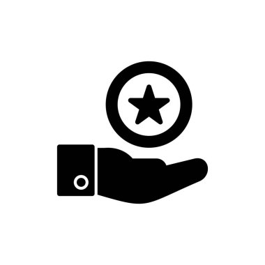 reyting ikonu. Kaliteli vektör sembolü ve web tasarımının basit gösterimi