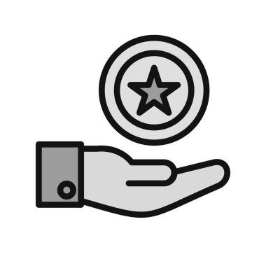 reyting ikonu. Kaliteli vektör sembolü ve web tasarımının basit gösterimi