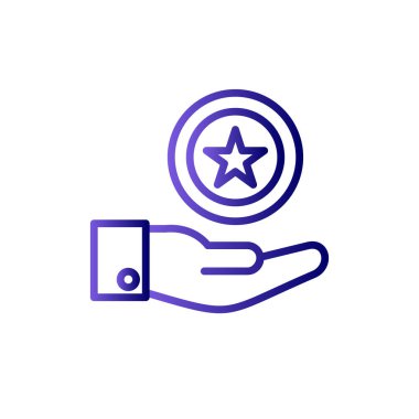 reyting ikonu. Kaliteli vektör sembolü ve web tasarımının basit gösterimi