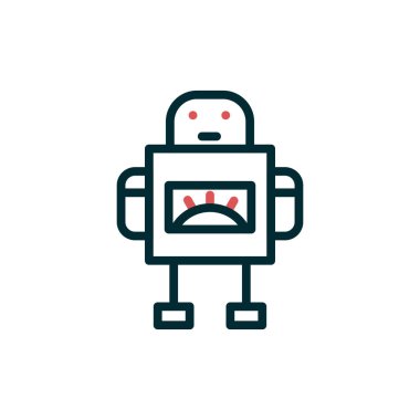 robot ikon vektör illüstrasyonu