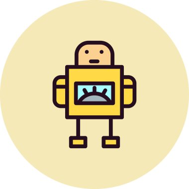 robot ikon vektör illüstrasyonu