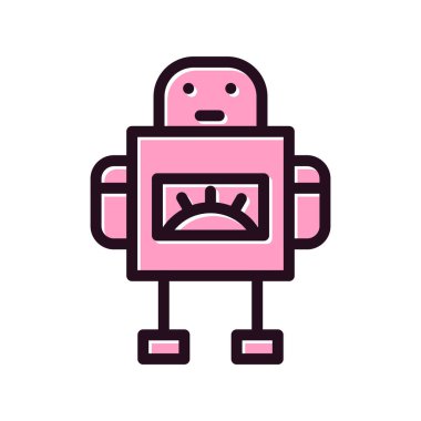 robot ikon vektör illüstrasyonu